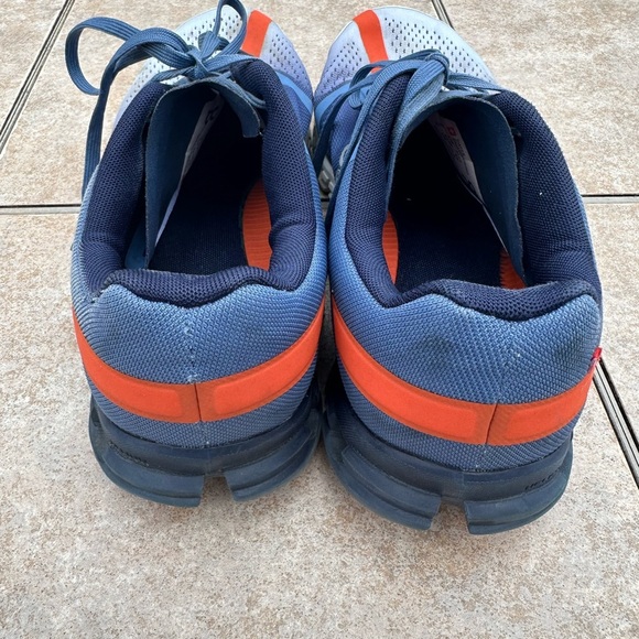 On running cloud cloudswift blue orange ombré mens comfort sneakers shoes